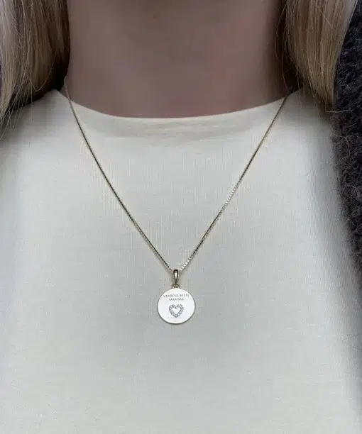 Alternative view of Smykke i sølv med zirkonia plate