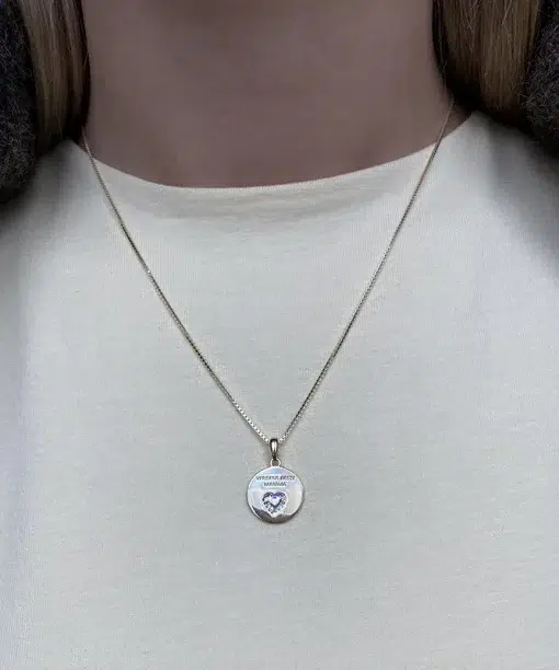 Alternative view of Smykke i sølv med zirkonia plate