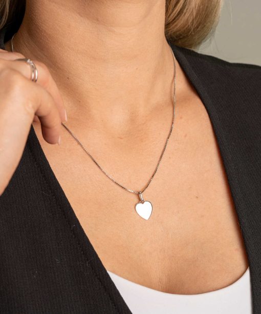 Alternative view of Smykke i sølv med zirkonia hjerte