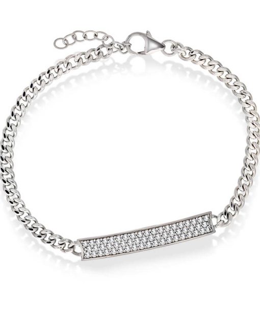 Armbånd i sølv med zirkonia