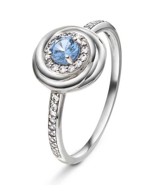 Ring i sølv med zirkonia