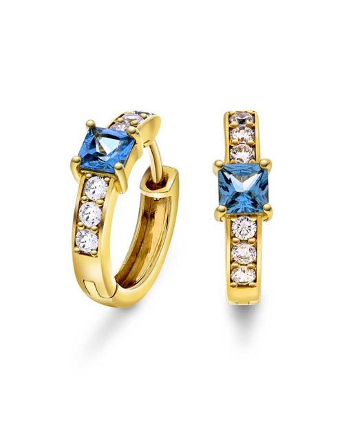 Øreringer i sølv med zirkonia