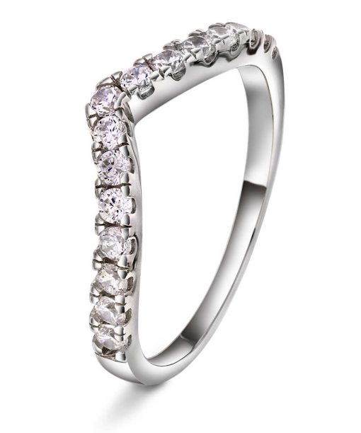 Ring i sølv med zirkonia swan tail