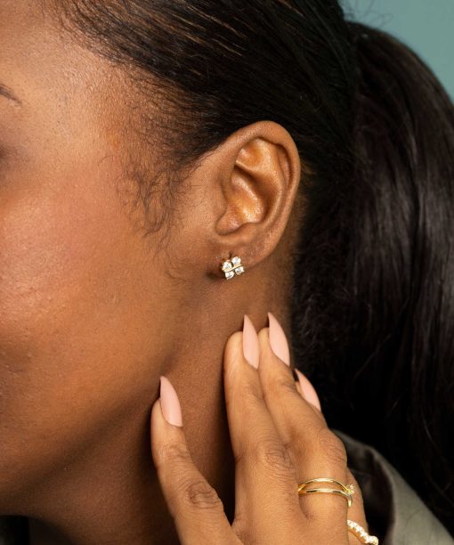 Alternative view of Øredobber i sølv med zirkonia