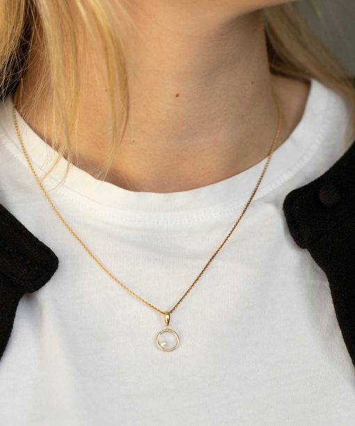 Alternative view of Smykke og øredobber i 925 forgylt sølv p