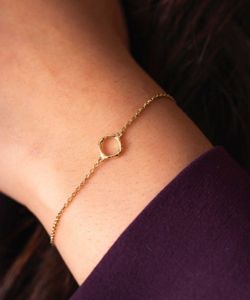 Alternative view of Armbånd og øredobber i 925 forgylt sølv