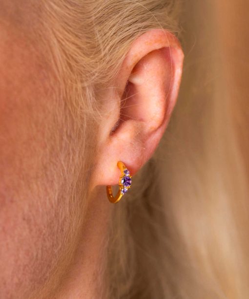 Alternative view of Rio Radiance øredobber i sølv med zirko