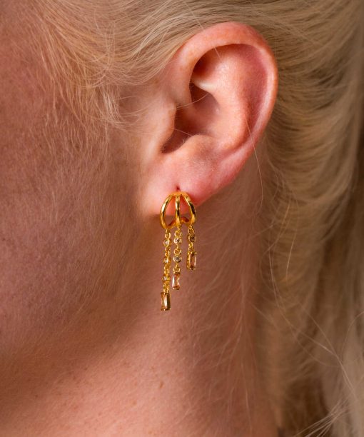 Alternative view of Rio radiance øredobber i sølv med zirkon