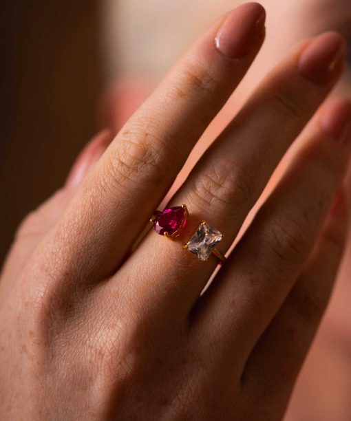 Alternative view of Viva Vegas ring i sølv med zirkonia