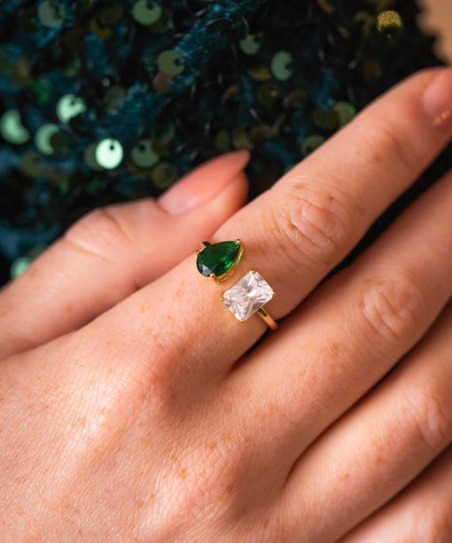 Alternative view of Viva Vegas ring i sølv med zirkonia