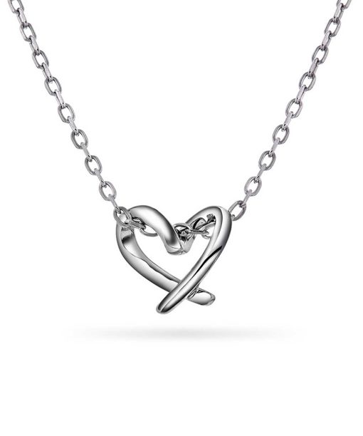 Hjertestrek smykke i sølv