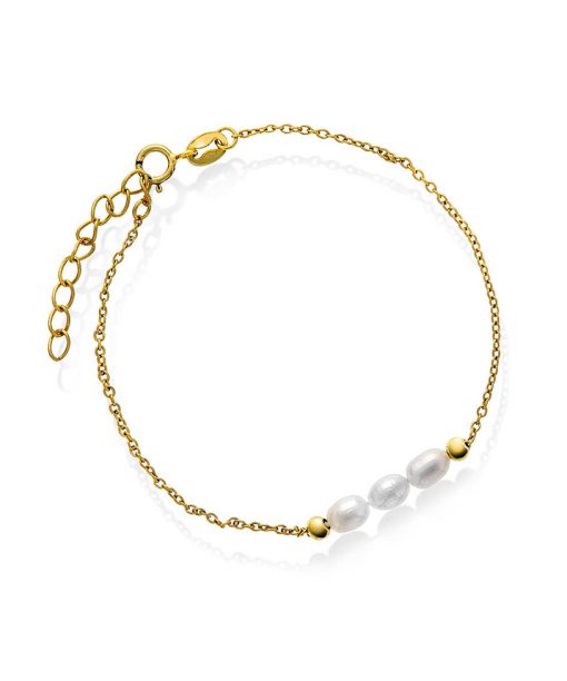 Torino armbånd i sølv med tre perler