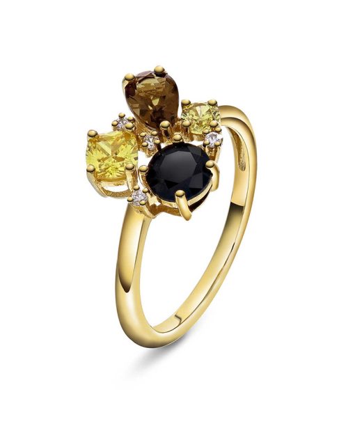 GLAM ring med  med gylne stener