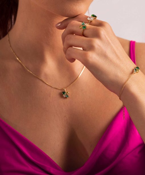 Alternative view of GLAM ring med grønne toner