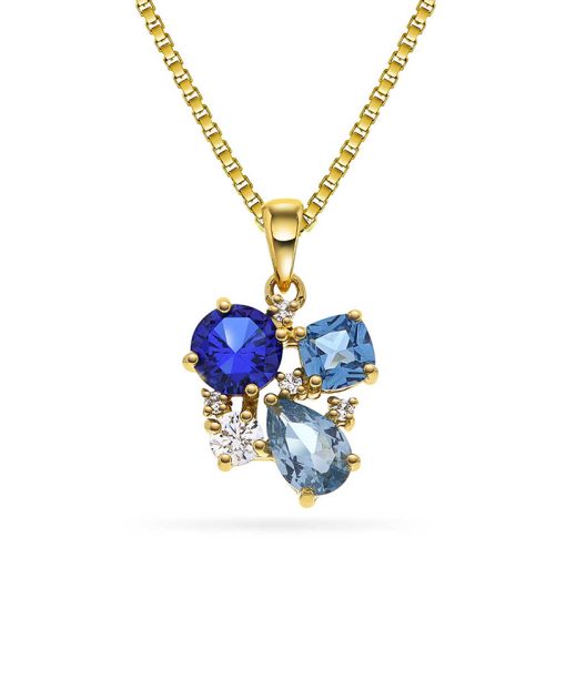 GLAM smykke med blå toner