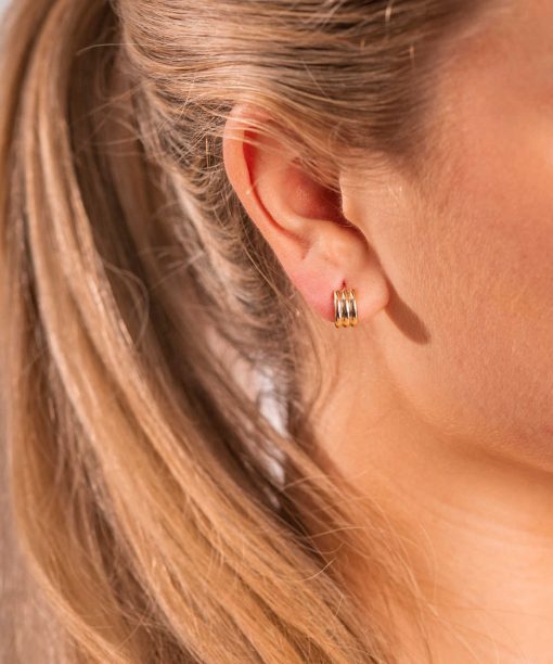 Alternative view of New York øredobber i sølv