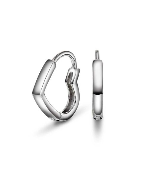 Hjerteglimt øreringer i sølv