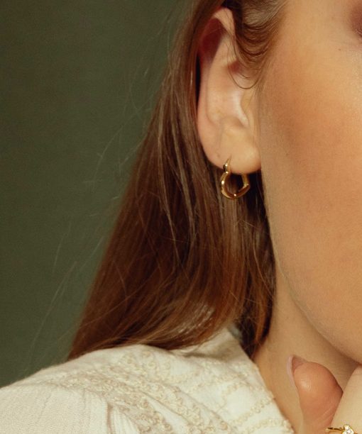 Alternative view of Hjerteglimt øreringer i sølv