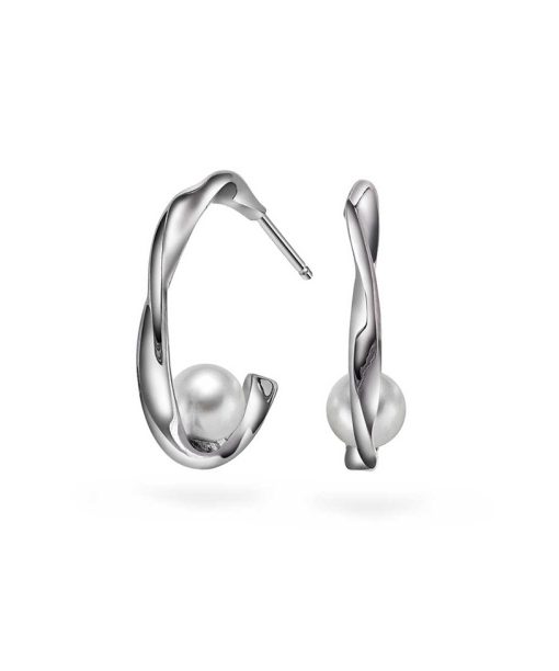 Capri øredobber i sølv med perle