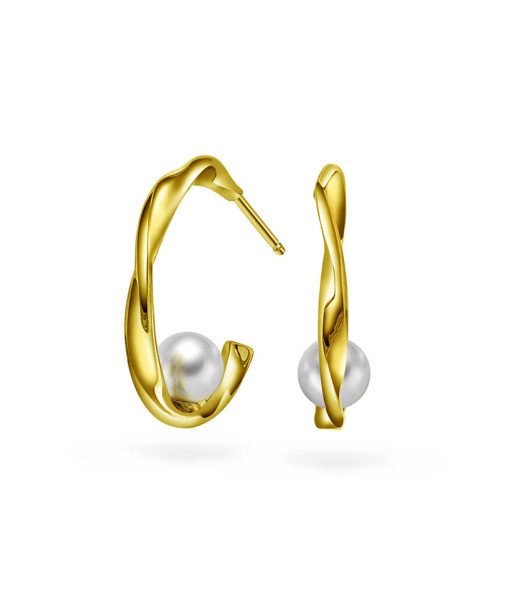 Capri øredobber i sølv med perle