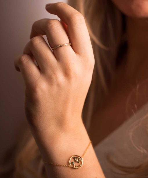 Alternative view of Ring i sølv med zirkonia