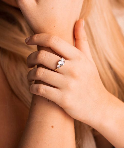 Alternative view of Verona ring i sølv med zirkonia