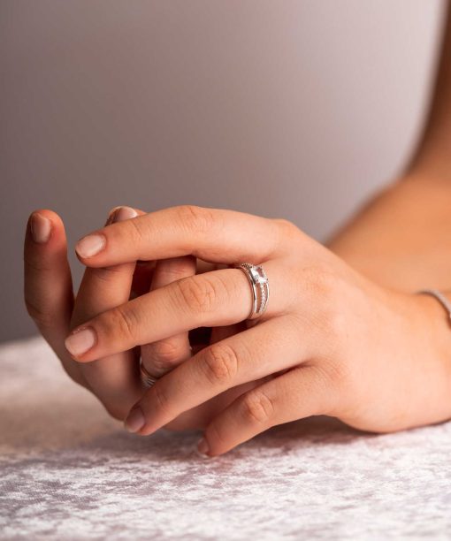 Alternative view of Roma ring i sølv med zirkonia