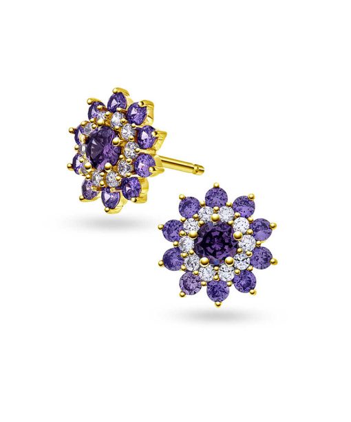 Napoli øredobber i sølv med zirkonia