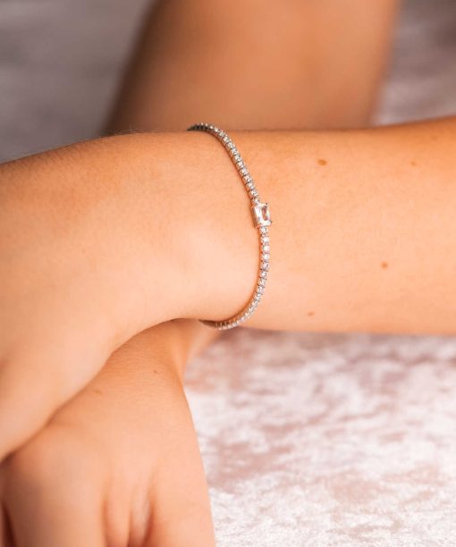 Alternative view of Roma armbånd i sølv med zirkonia