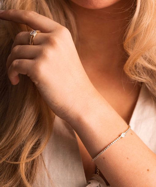 Alternative view of Roma armbånd i sølv med zirkonia