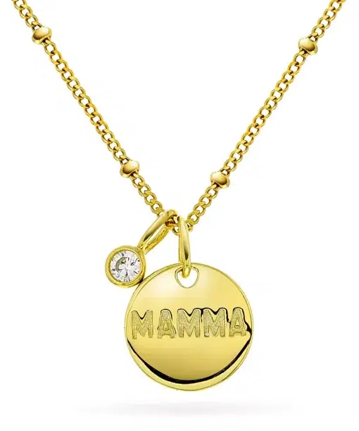 Smykke i sølv med zirkonia - Mamma