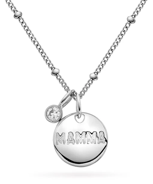 Smykke i sølv med zirkonia - Mamma