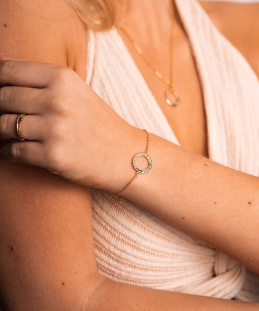 Alternative view of Austin armbånd i sølv med farger