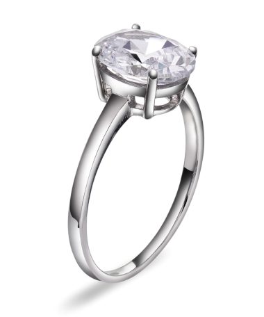 Lyra ring i sølv med zirkonia