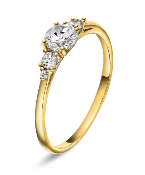 Ring i sølv med zirkonia