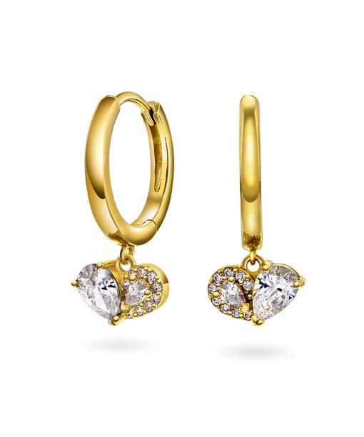 Sammen øredobber i sølv med zirkonia