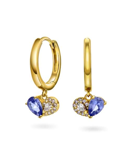 Sammen øredobber i sølv med zirkonia