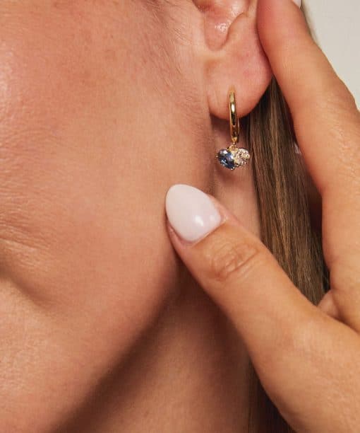 Alternative view of Sammen øredobber i sølv med zirkonia