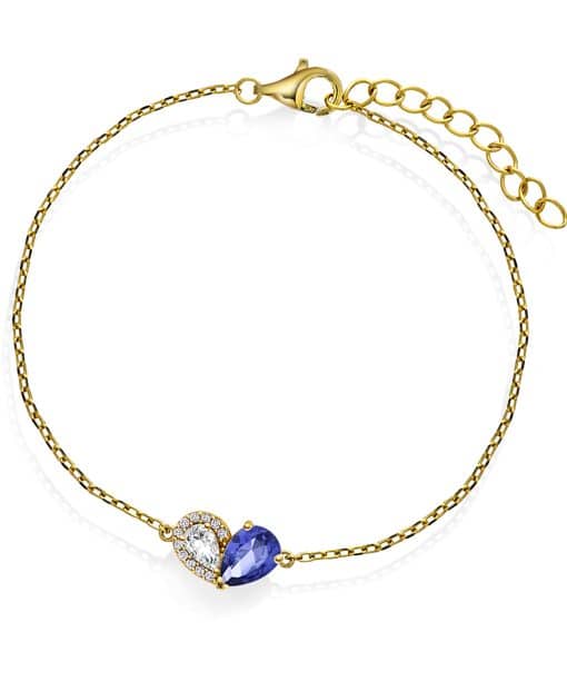 Sammen armbånd i sølv med zirkonia