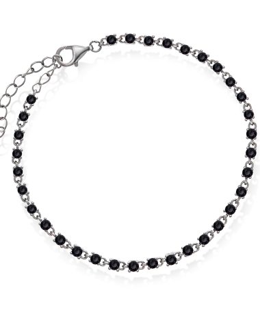 Zela armbånd med sort zirkonia