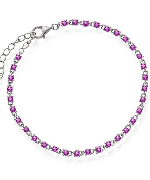 Zela armbånd med rosa zirkonia