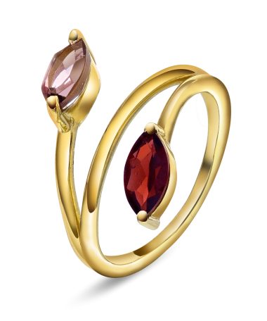 Mirage ring med rosa stener