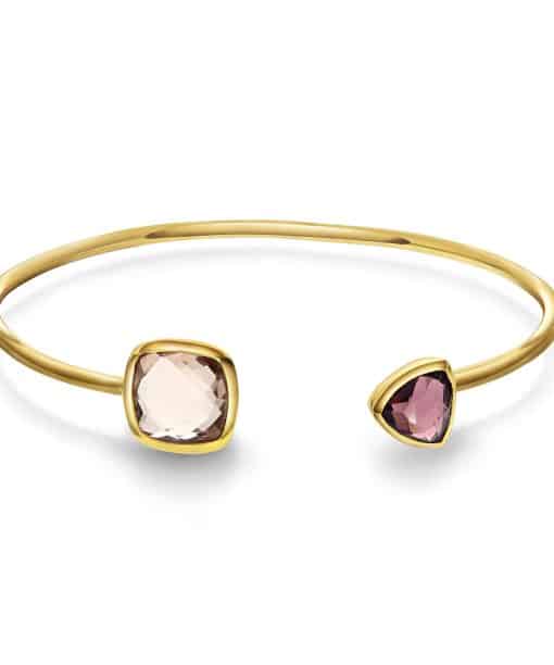 Mirage armring med rosa stener