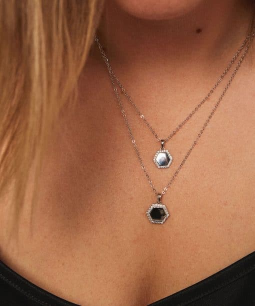 Alternative view of Smykke i sølv med zirkonia plate