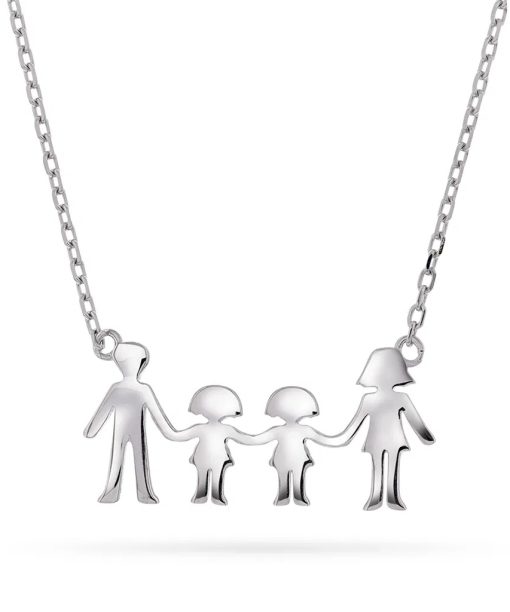 Smykke i 925 sølv mor, far og to jenter
