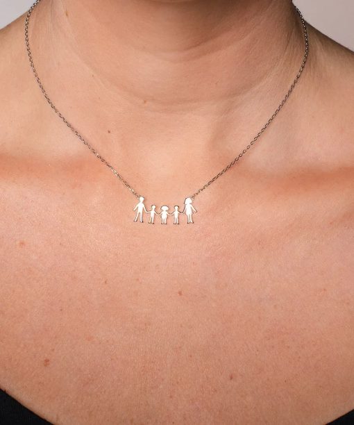 Alternative view of Smykke i 925 sølv mor, far, gutter, jente