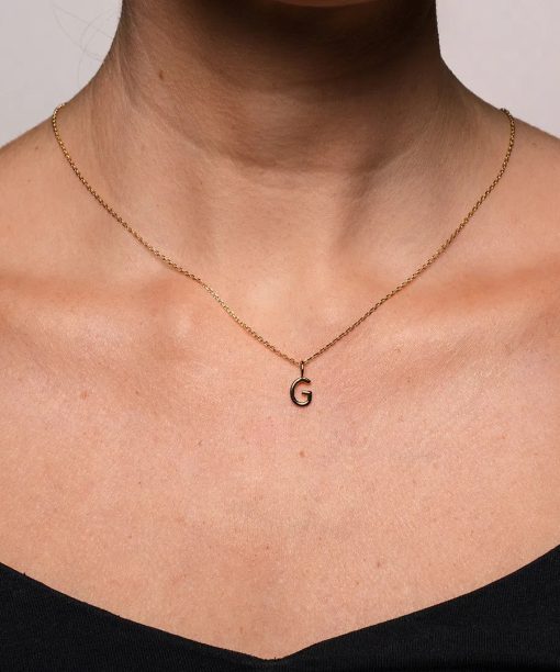 Alternative view of Letters smykke i 925 forgylt sølv G