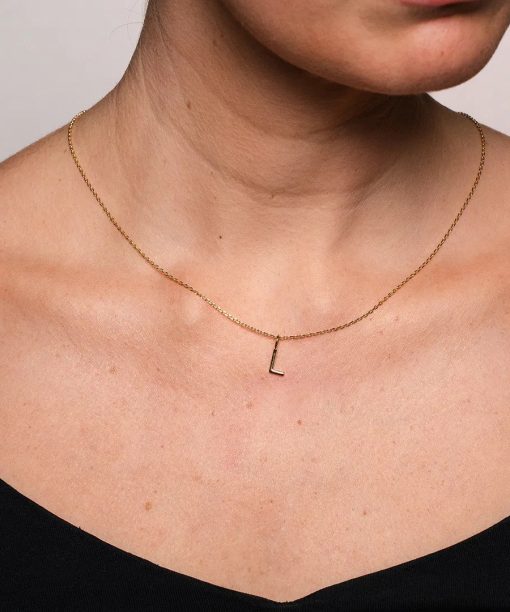 Alternative view of Letters smykke i 925 forgylt sølv L