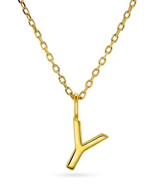 Letters smykke i 925 forgylt sølv Y