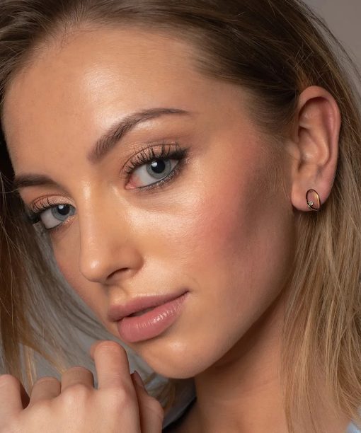 Alternative view of Solin øredobber i 925 forgylt sølv